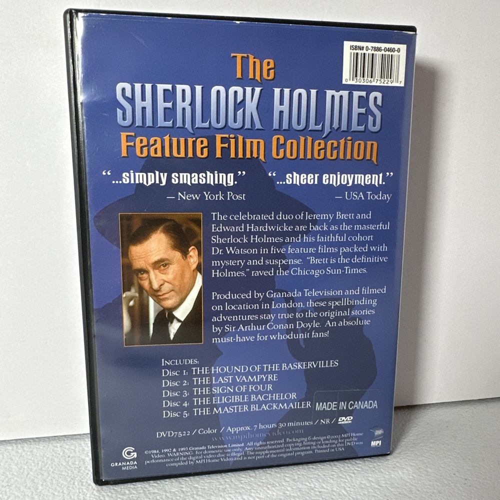 Sherlock Holmes - Feature Film Collection (DVD, 2003, 5-Disc Set) - Picture 2 of 6